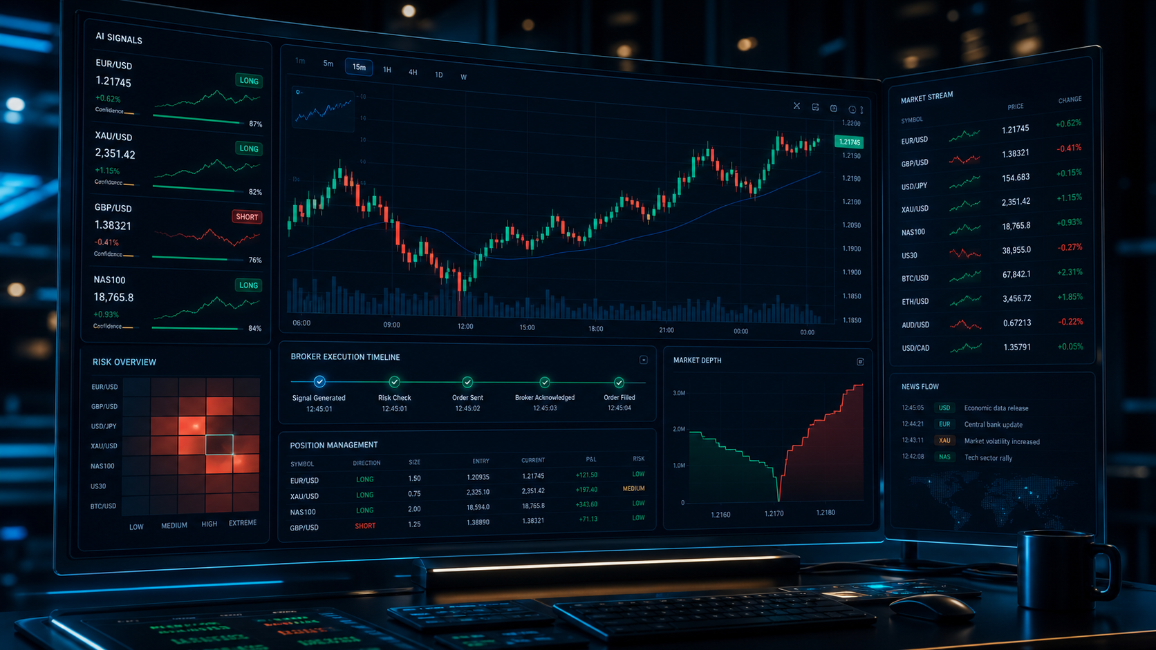 EconsAI trading terminal preview